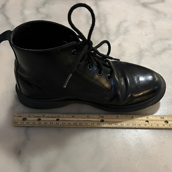 Dr. Martens Emmeline Brown Sole Lace up Ankle Combat Boots - Picture 7 of 8